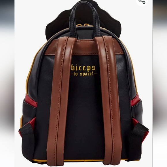 🌹 Loungefly Disney Beauty And The Beast Gaston Villains Mini Backpack Purse Bag - Picture 2 of 8